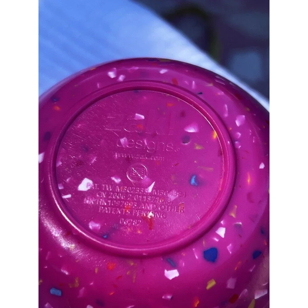 Zak! Designs Speckled Confetti Dopamine Hot Pink Mixing Bowl Melamine 5.50